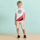 Younger Boys White Logo T-Shirt, 1, hi-res