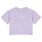 Girls Purple Logo T-Shirt, 1, hi-res