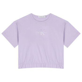 Girls Purple Logo T-Shirt
