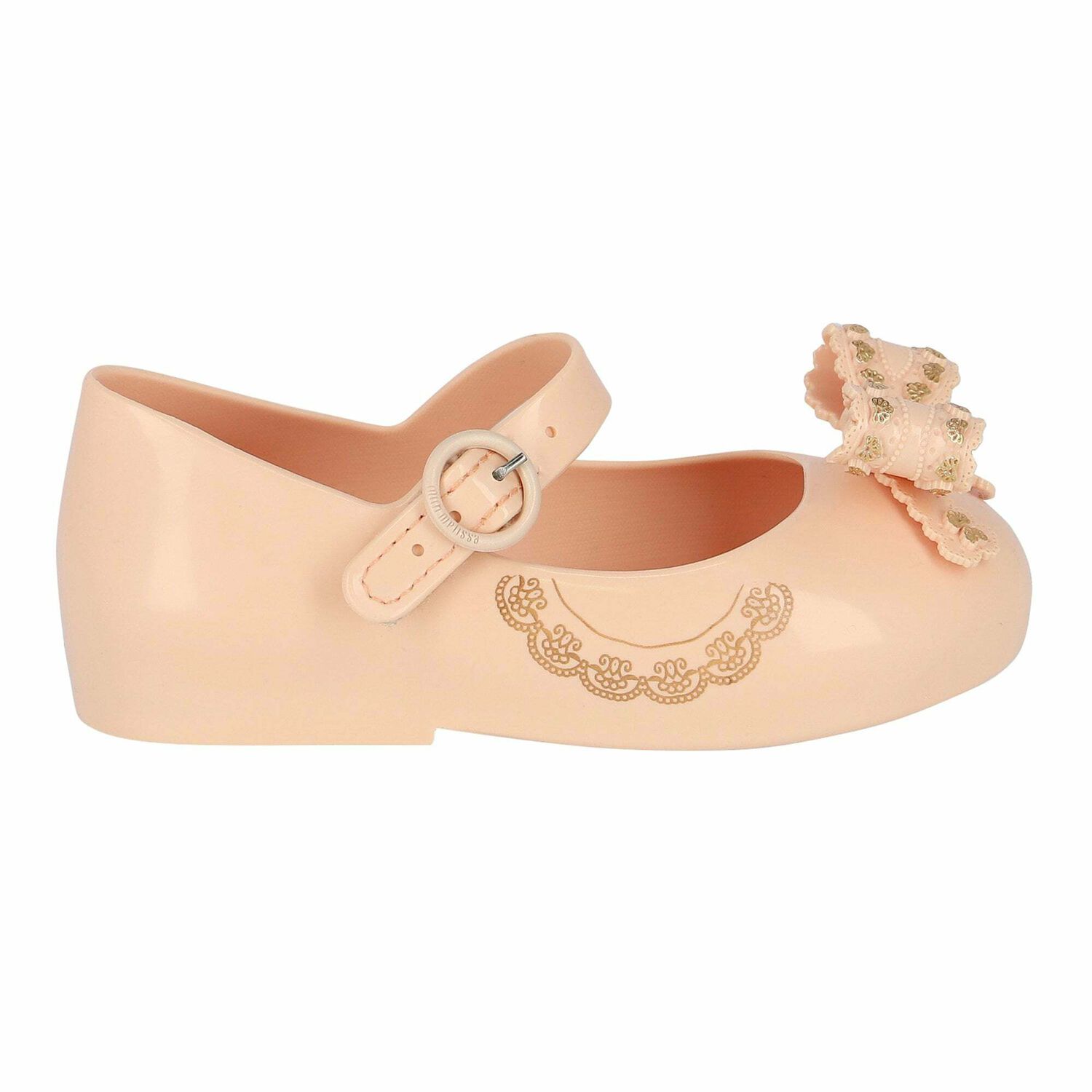 Younger Girls Pink Bow Jelly Shoes, 1, hi-res