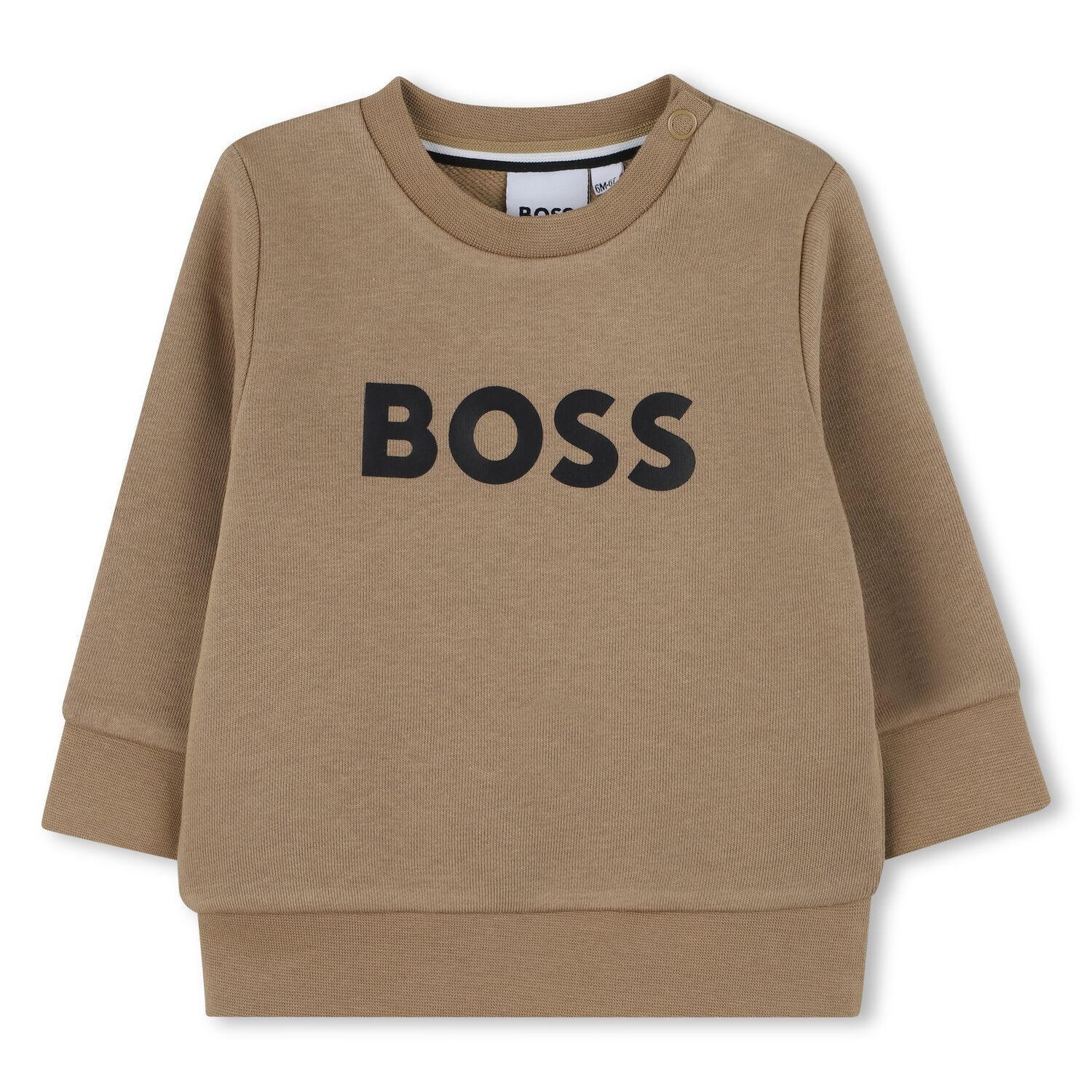 Younger Boys Beige Logo Sweatshirt, 1, hi-res image number null