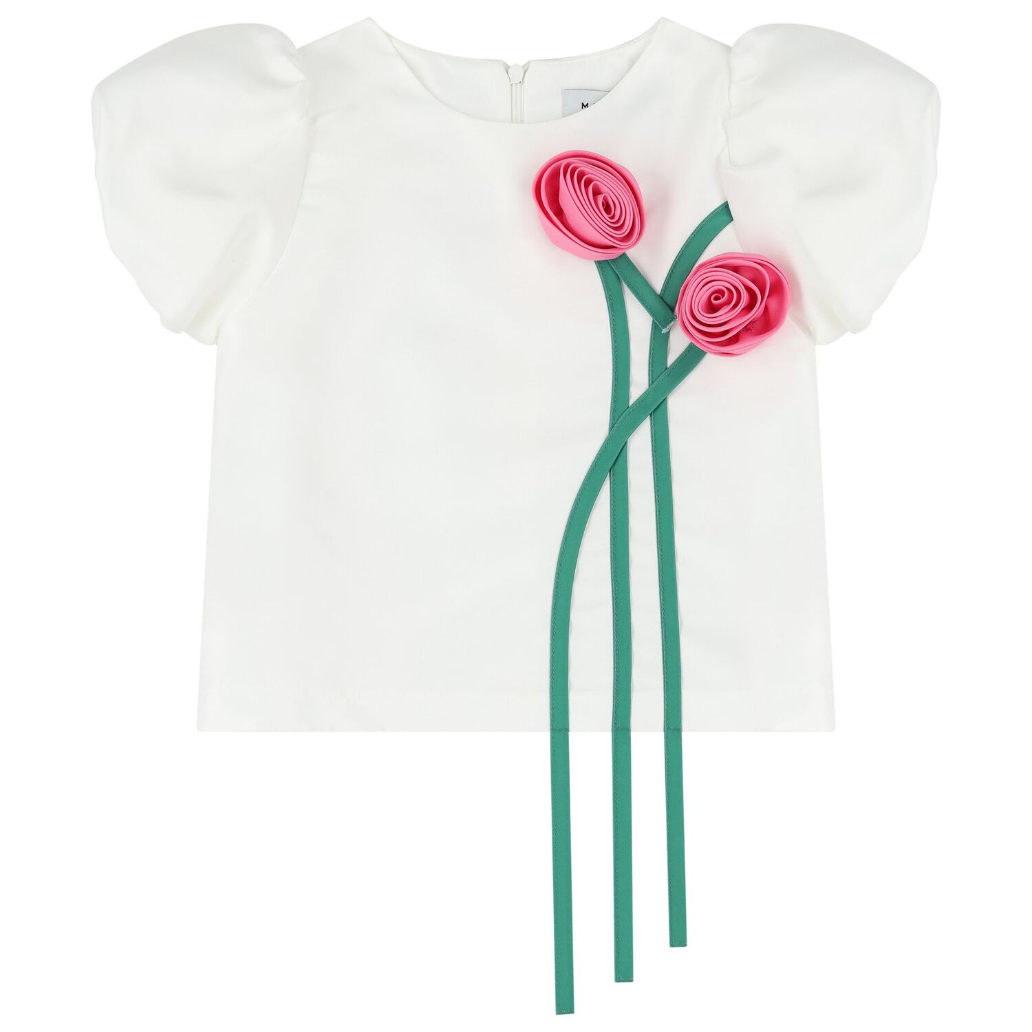 Girls White & Yellow Floral Skirt Set, 1, hi-res image number null