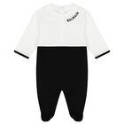 White & Black Logo Babygrow Gift Set, 1, hi-res