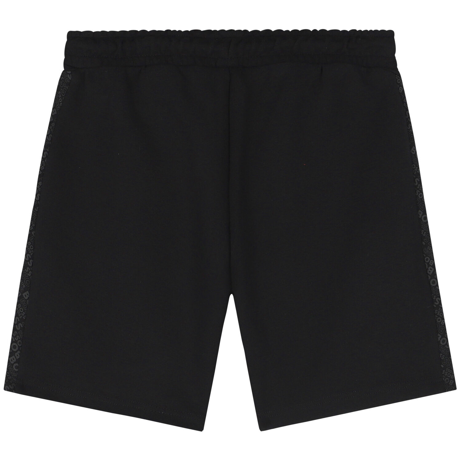 Boys Black Logo Shorts, 1, hi-res