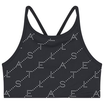 Girls Black Logo Top