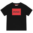 Boys Black Logo T-Shirt, 2, hi-res