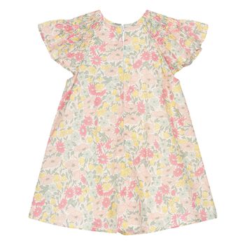 Baby Girls Pink & Yellow Liberty Print Dress