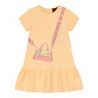 Younger Girls Orange Bag Dress, 2, hi-res