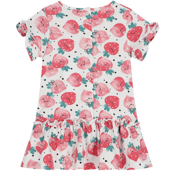 Baby Girls White Strawberry Dress
