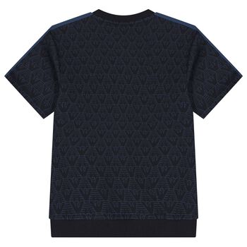Boys Navy Blue Logo T-Shirt