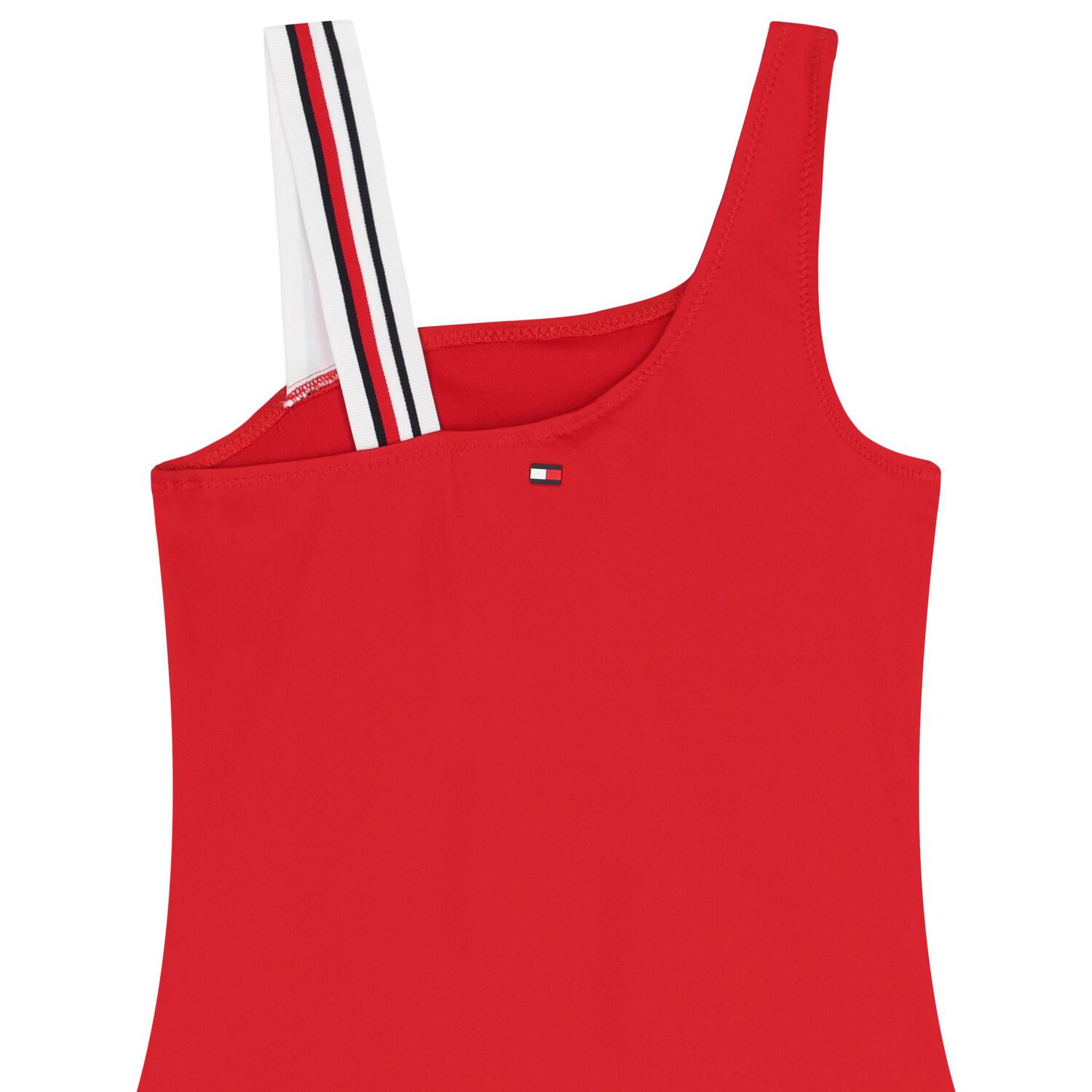 Girls Red Logo Swimsuit, 1, hi-res