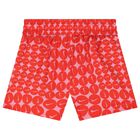 Girls Orange & Pink Logo Shorts, 1, hi-res