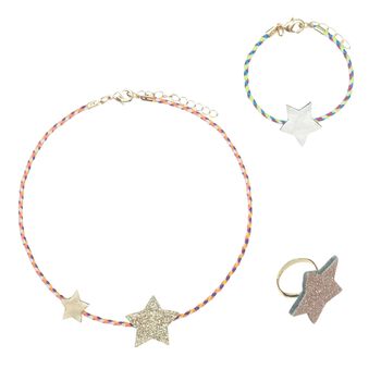 Girls Multi-Coloured Starry Jewellery Set ( 3 Piece )