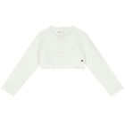 Baby Girls Ivory Bolero Cardigan, 2, hi-res