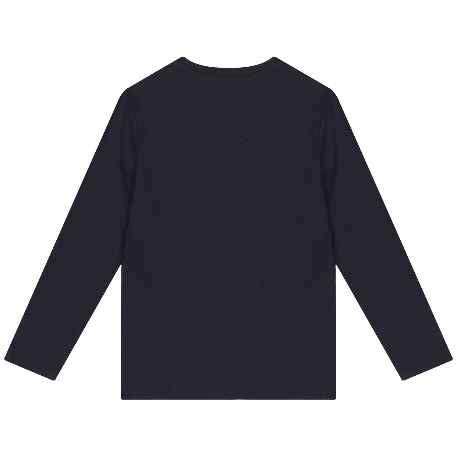 Boys Navy Logo Long Sleeve Top, 2, hi-res