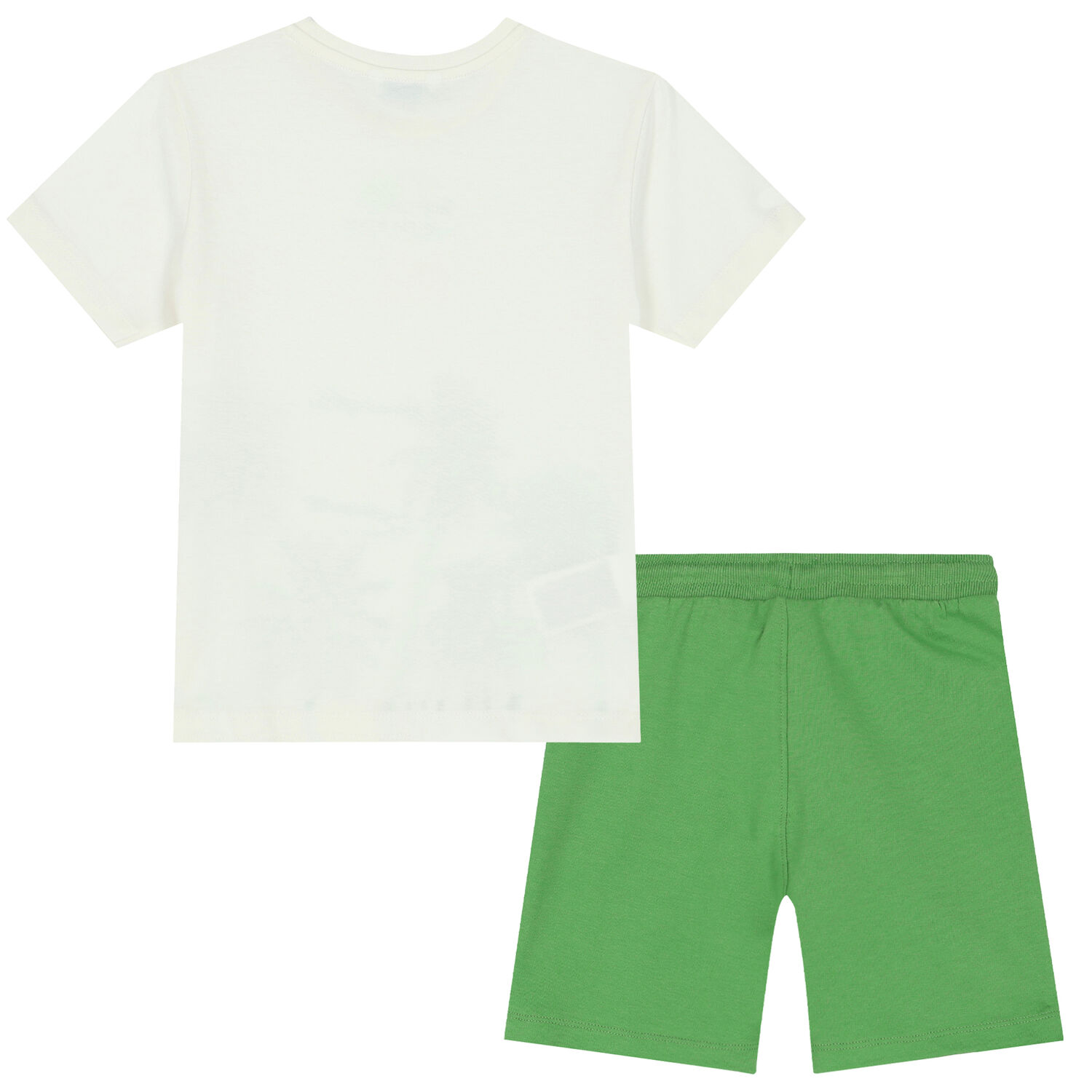 Boys Ivory & Green Palm Tree Shorts Set, 2, hi-res
