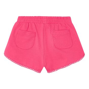 Girls Pink Cotton Jersey Shorts