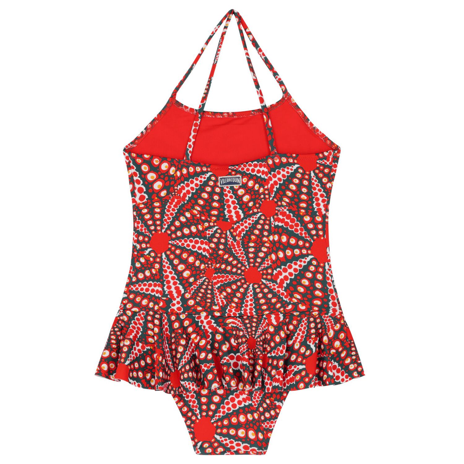 Girls Red Swimsuit, 1, hi-res