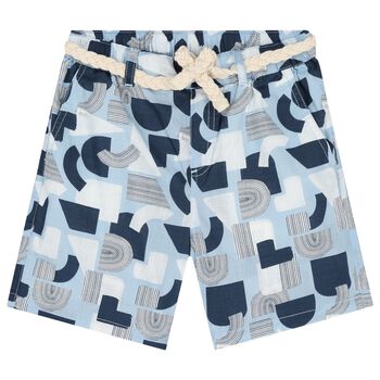 Boys Blue Abstract Shorts