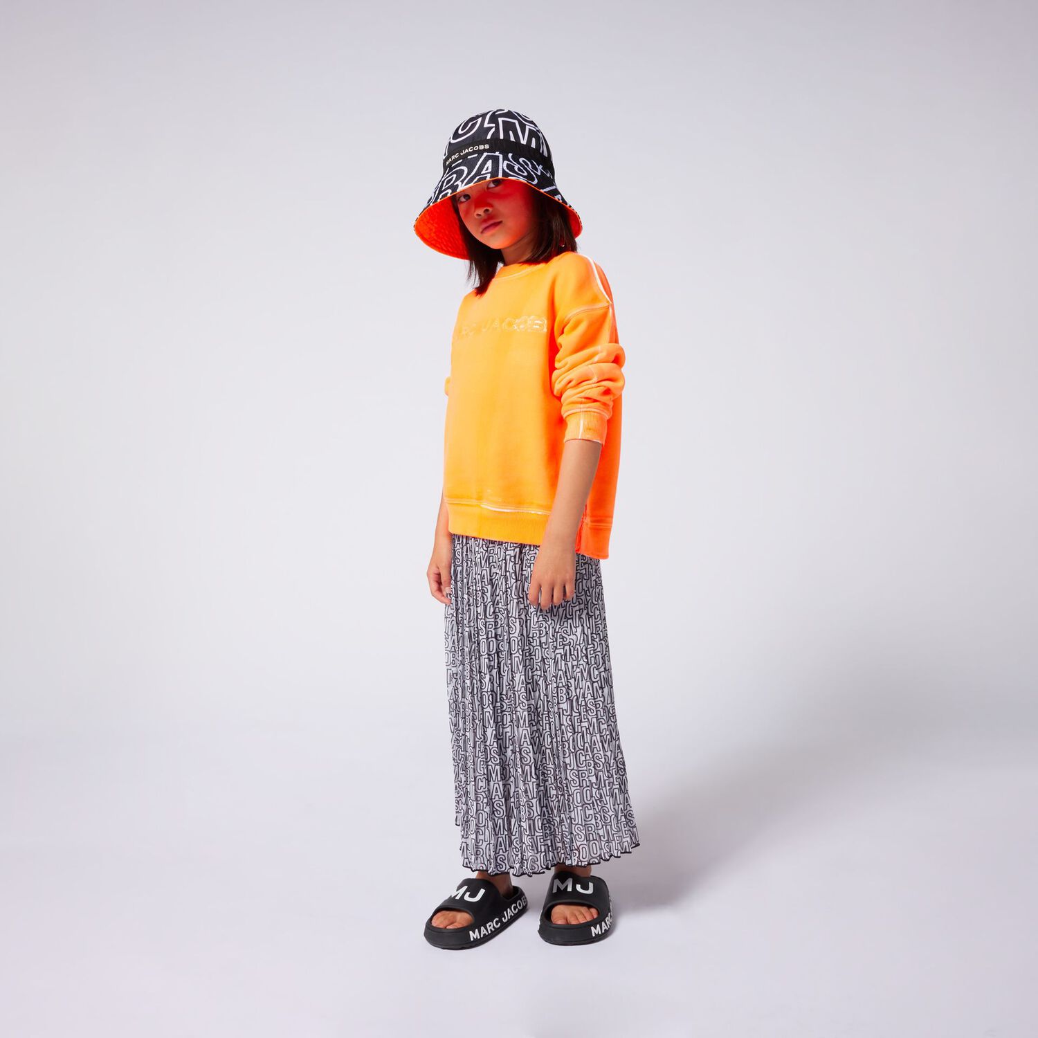 Girls Black & White Chiffon Skirt, 1, hi-res image number null