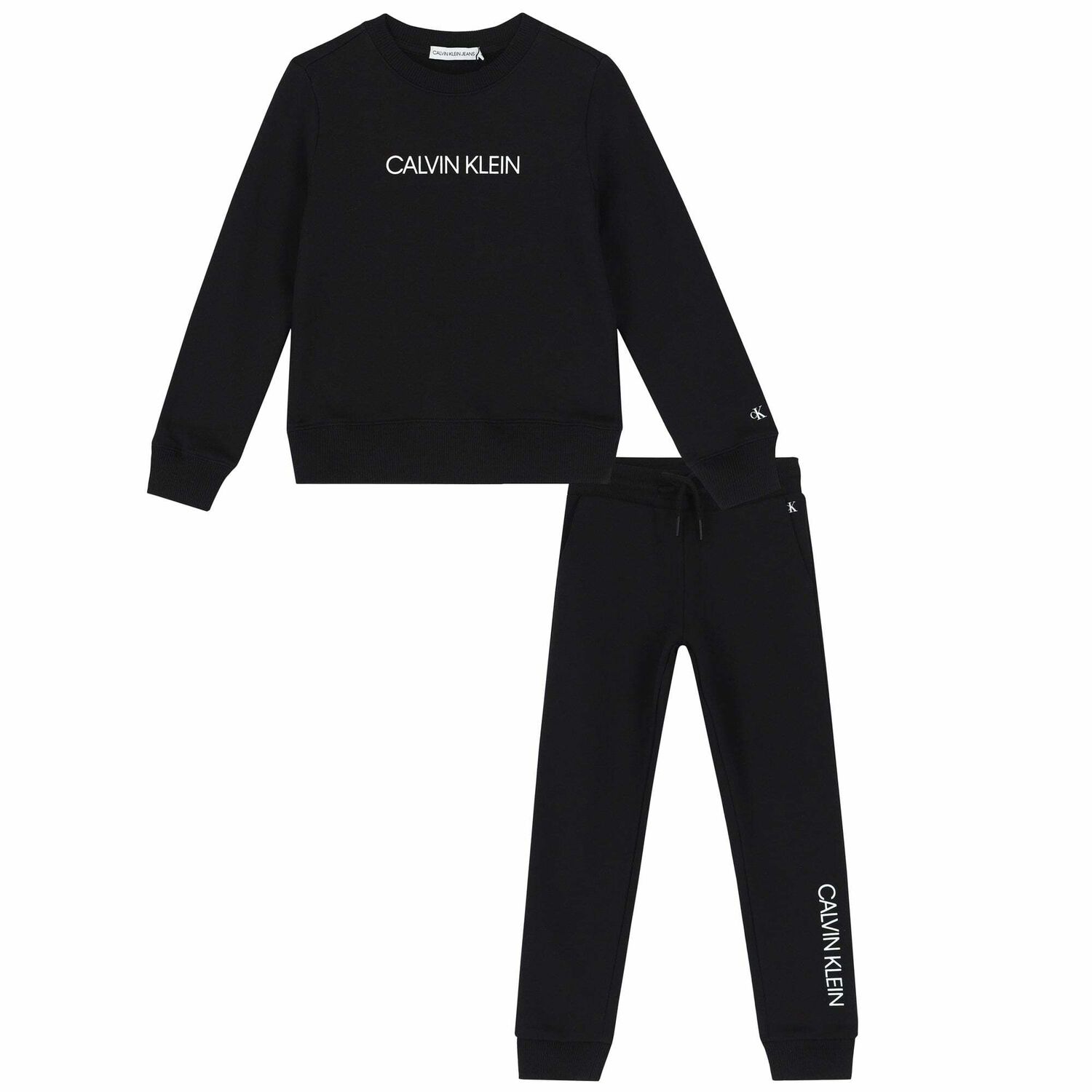 Boys Black Logo Tracksuit, 2, hi-res