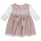 Younger Girls Pink Tulle & Lace Dress, 1, hi-res