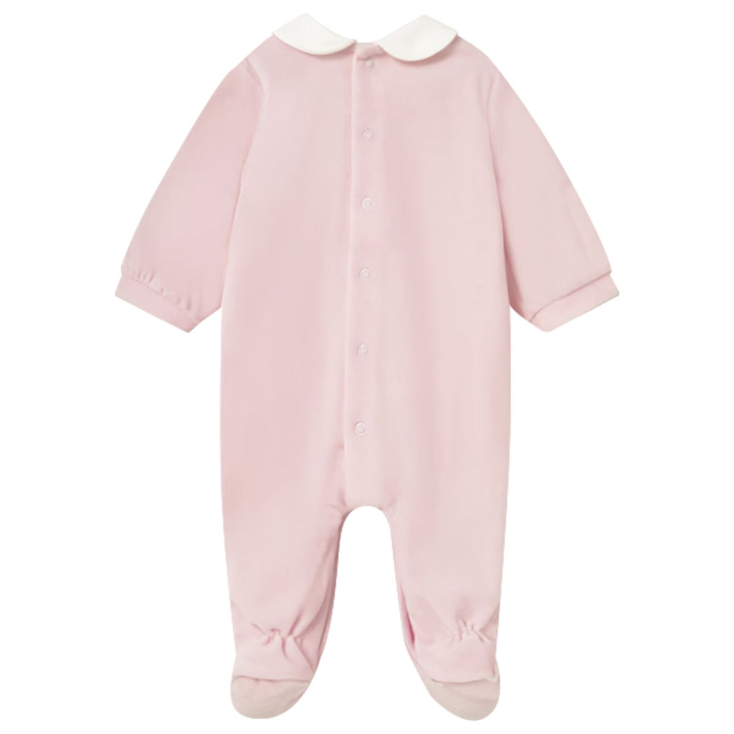 Baby Girls Pink Flower Babygrow, 1, hi-res