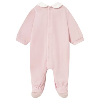 Baby Girls Pink Flower Babygrow