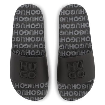 Boys Black & Grey Logo Sliders