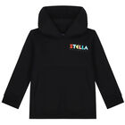 Black Logo Hooded Top, 1, hi-res