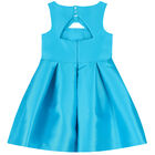 Girls Blue Satin Dress, 1, hi-res