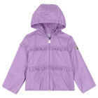 Younger Girls Purple Logo Jacket, 1, hi-res