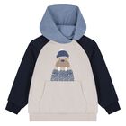 Younger Boys Beige & Blue 3 Piece Tracksuit, 2, hi-res