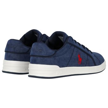 Boys Navy Blue Logo Trainers