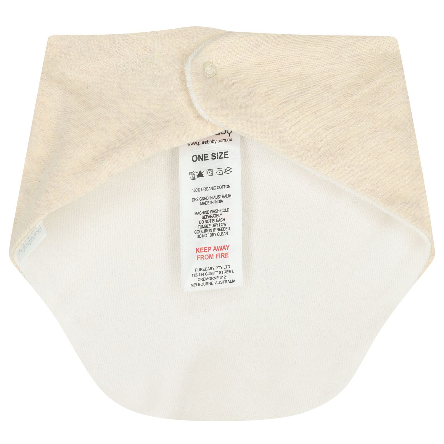 White & Beige Bibs ( 2 Pack ), 1, hi-res