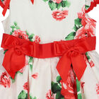 Girls Ivory & Red Floral Dress, 1, hi-res