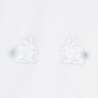 Baby Boys Ivory & Blue Rabbit Blanket, 1, hi-res