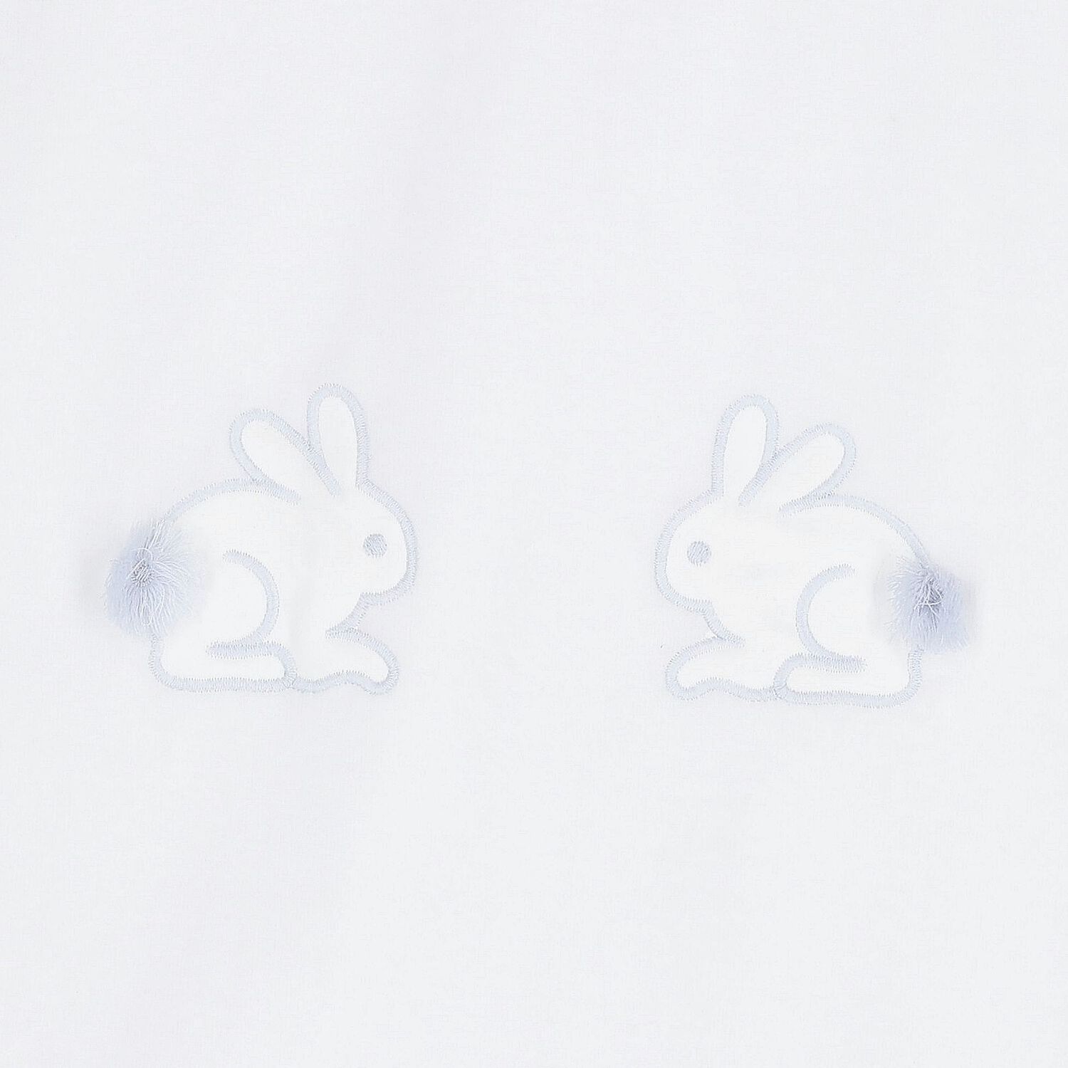 Baby Boys Ivory & Blue Rabbit Blanket, 1, hi-res