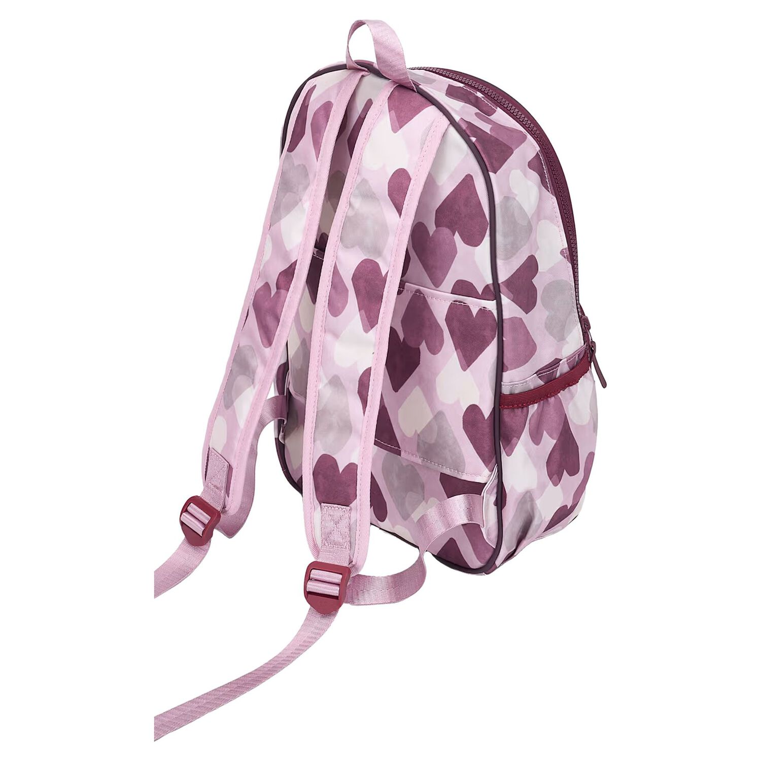 Girls Pink Heart Backpack ( 40cm ), 1, hi-res