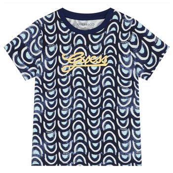 Boys Blue & White Logo T-Shirt