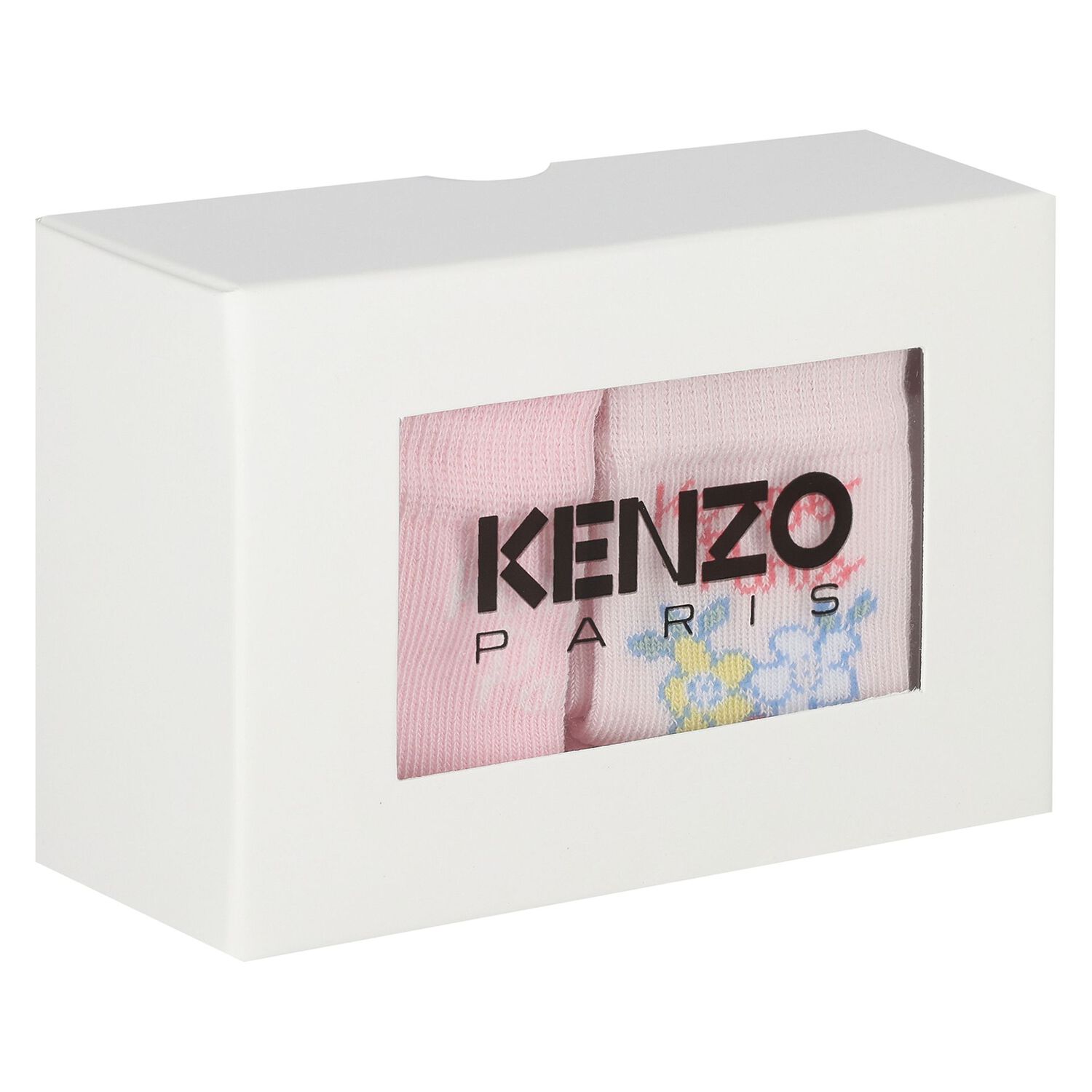 Baby Girls Pink Logo Socks ( 2-Pack ), 1, hi-res