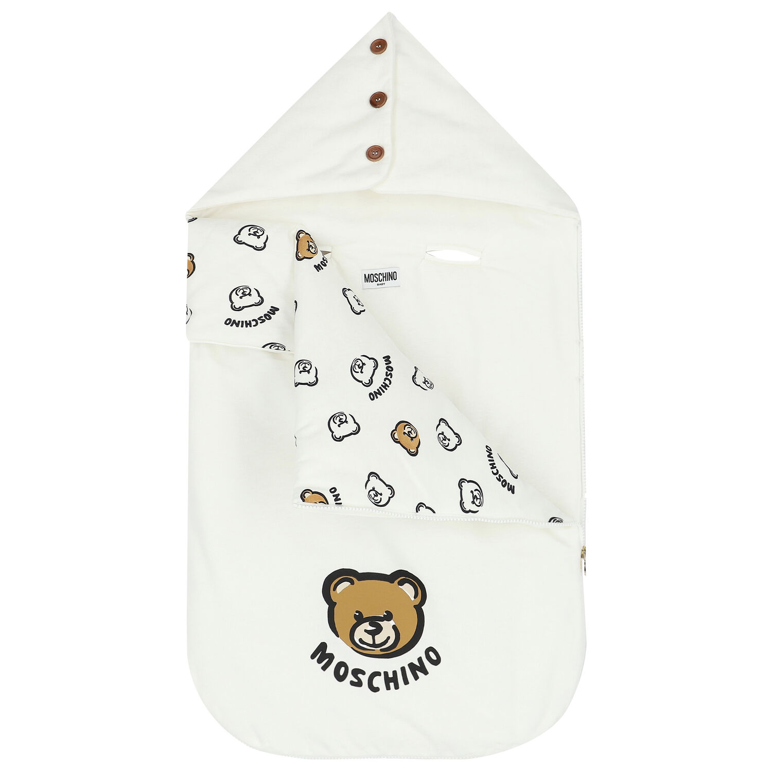 Ivory Teddy Bear Logo Baby Nest, 1, hi-res image number null
