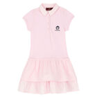 Girls Pink Polo Dress, 1, hi-res