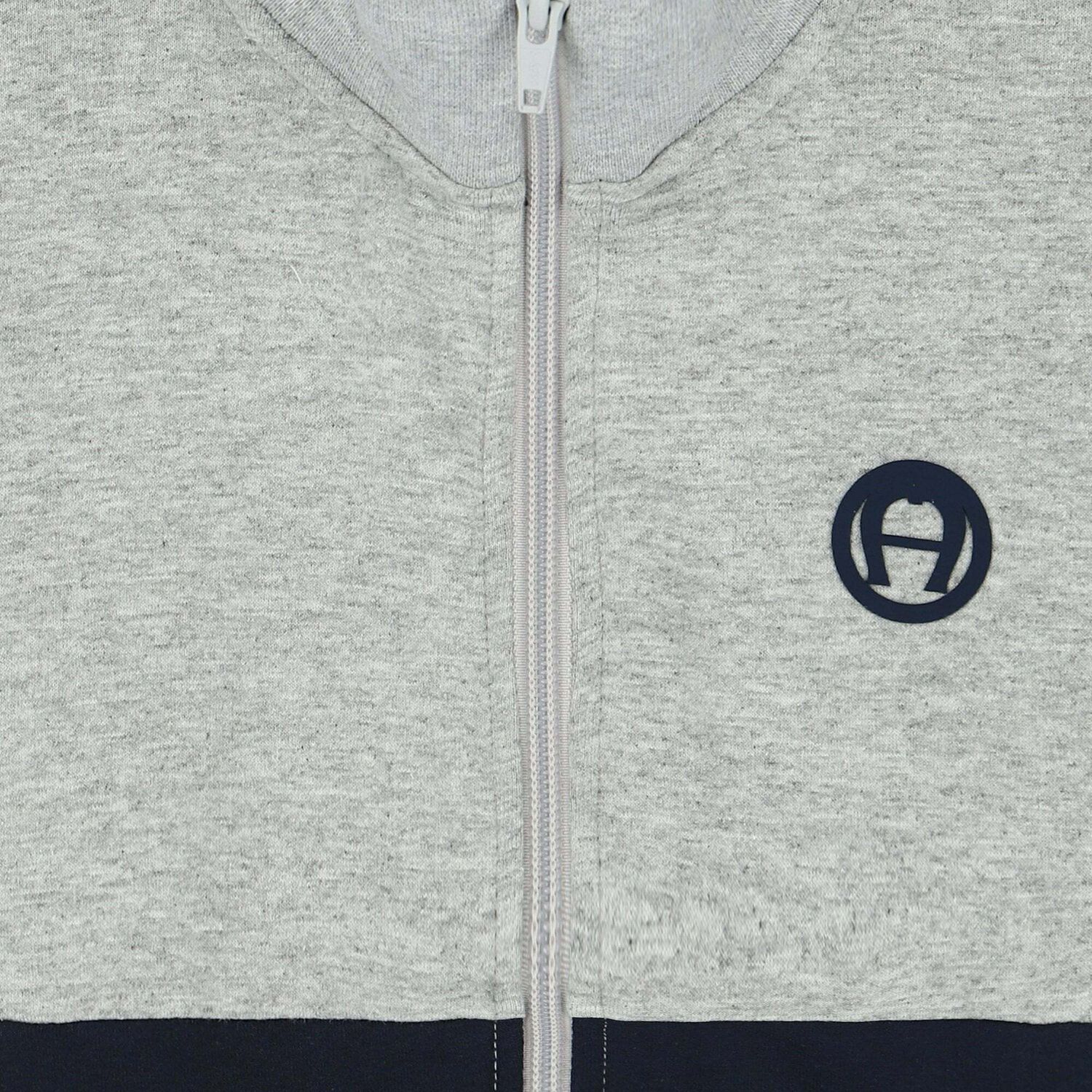 Boys Grey & Navy Blue Logo Sweatshirt, 1, hi-res