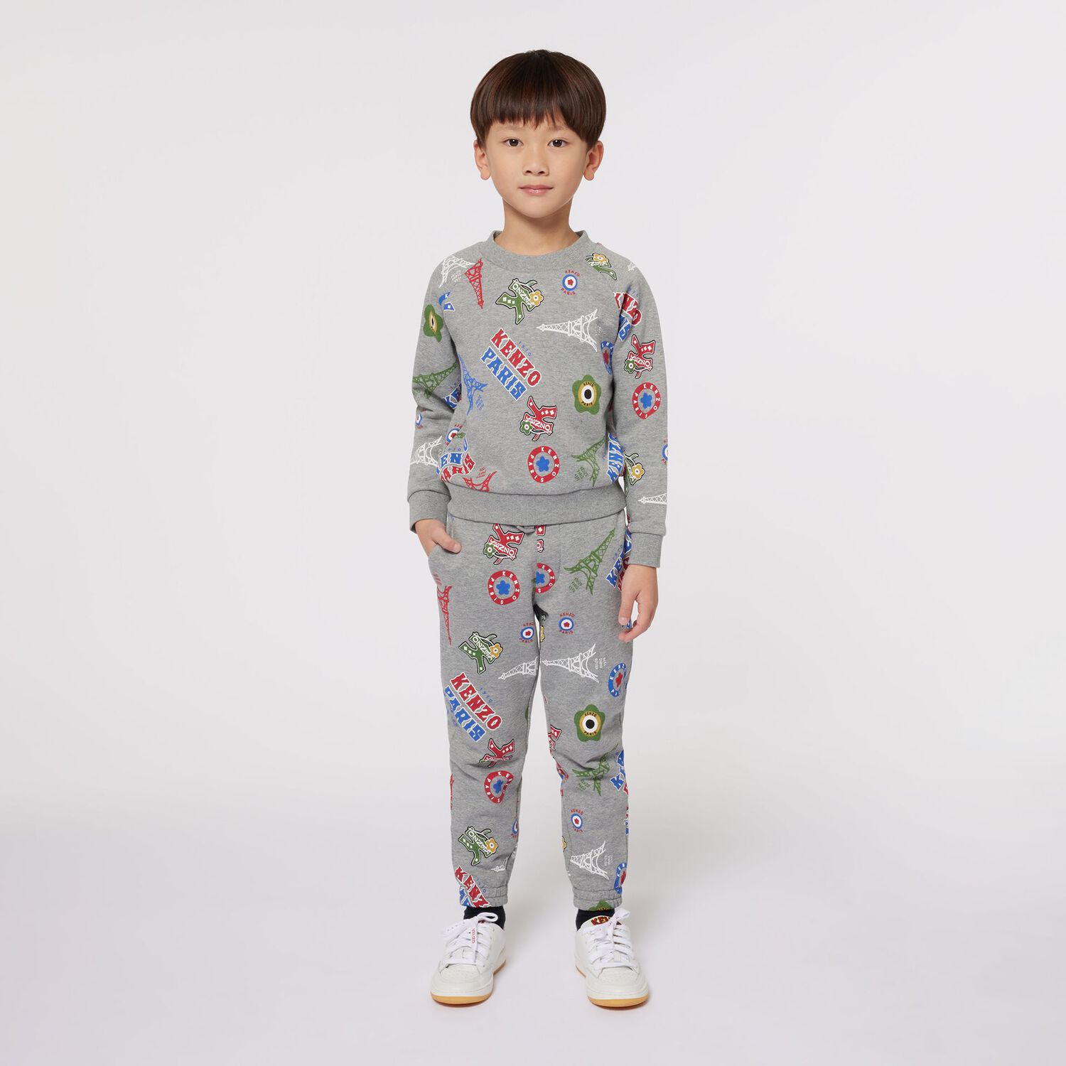 Boys Grey Logo Joggers, 1, hi-res