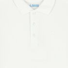 Boys White Logo Polo Shirt, 5, hi-res
