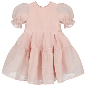 Girls Pleated Pink Dress