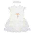 Baby Girls White Tutu Dress Set, 2, hi-res