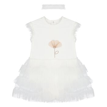 Baby Girls White Tutu Dress Set