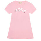 Girls Pink Logo Dress, 2, hi-res